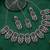 maroon rhodium-plated agate stone necklace set with earrings & maang tikka