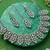 pista rhodium-plated agate stone necklace set with earrings & maang tikka