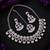 purple rhodium-plated agate stone necklace set with earrings & maang tikka