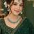 green rhodium-plated agate stone necklace set with earrings & maang tikka
