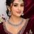 maroon rhodium-plated agate stone necklace set with earrings & maang tikka