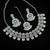 pista rhodium-plated agate stone necklace set with earrings & maang tikka