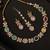 multicolor mehndi-plated agate stone necklace set with earrings & maang tikka