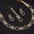 purple mehndi-plated agate stone necklace set with earrings & maang tikka