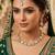 white pink mehndi-plated agate stone necklace set with earrings & maang tikka