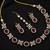 maroon pink mehndi-plated agate stone necklace set with earrings & maang tikka
