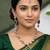 green mehndi-plated agate stone necklace set with earrings & maang tikka