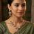 pista mehndi-plated agate stone necklace set with earrings & maang tikka