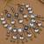 purple mehndi-plated agate stone necklace set with earrings & maang tikka