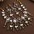  pista mehndi-plated agate stone necklace set with earrings & maang tikka