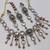pista mehndi-plated agate stone necklace set with earrings & maang tikka