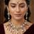 pista mehndi-plated agate stone necklace set with earrings & maang tikka