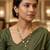 yellow mehndi-plated agate stone necklace set with earrings & kundan