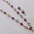 ruby mehndi-plated agate stone necklace set with earrings & kundan