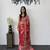 Red Colour Mirror Work Border And Red Pallu With Red Tassels (Latkan) With Ajarakh Print Gajji Silk Saree