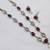 purple mehndi-plated agate stone necklace set with earrings & kundan