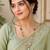 multicolor mehndi-plated agate stone necklace set with earrings & kundan