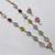 multicolor mehndi-plated agate stone necklace set with earrings & kundan