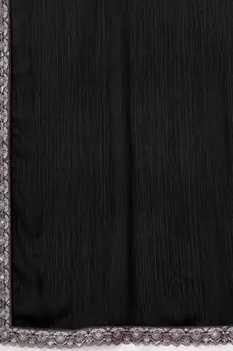 Chiffon Sequin Embroidery Work Saree with Unstitched Blouse Piece