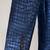 Men's matalic blue lambskin leather coat double-vented & sophisticated drape.