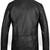 Men's black lambskin leather jacket 2 envelope pocket & button detail