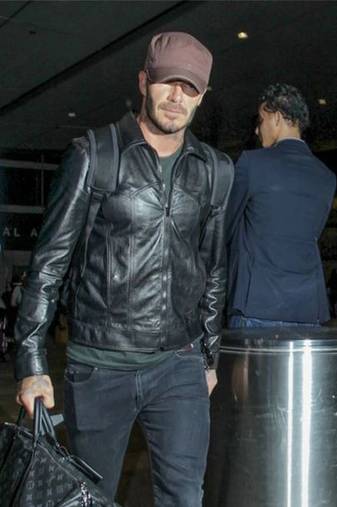 Men's black lambskin leather jacket 2 envelope pocket & button detail