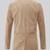 Men's tan beige lambskin leather suede  coat flap pockets & flap pockets   detail
