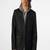 Men's black lambskin leather coat 4 envelope pocket & button detail