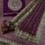 Wine Color Sequance and cording Embroidery Work Twill saree