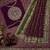 Wine Color Sequance and cording Embroidery Work Twill saree