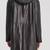 Men's black lambskin leather hooded coat 2 envelope pocket & button café collar detail