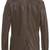 Men's dark brown  lambskin leather coat 2 envelope pocket & button detail
