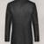 Men's black lambskin leather coat flap pockets &  chest pocket detail