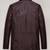 Men's burgundy  lambskin leather coat 2 flap pockets &  chest pocket detail