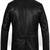 Men's black lambskin leather jacket 2 envelope pocket & button detail