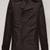 Men's  brown lambskin leather coat 2 pocket &  button  detail