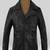 Men's  brown lambskin leather coat 2 pocket &  button  detail