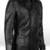 Men's black lambskin leather coat 2 envelope pocket & button detail