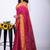 pink zari woven stripes printed cotton silk,silk blend saree with unstitched blouse piece