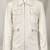 Men's off white lambskin leather coat blazer 2 flap pocket &diagonal zipper detail