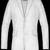 Men's white  lambskin leather blazer coat 2 flap pocket  & button detail