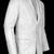 Men's white  lambskin leather blazer coat 2 flap pocket  & button detail