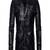 Men's shine  black lambskin leather coat 2 envelope zipper pocket & snap button detail