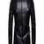 Men's shine  black lambskin leather coat 2 envelope zipper pocket & snap button detail