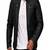 Men's black  lambskin leather jacket-quilted hand  & 2 pocket zipper
