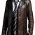 Men's brown antique lambskin leather jacket-4 button & yoke stitching style