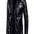 Men's  black lambskin leather coat 4 envelope pocket & snap button style