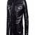 Men's  black lambskin leather coat 4 envelope pocket & snap button style