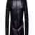 Men's  black lambskin leather coat 4 envelope pocket & snap button style