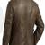 Men's  brown lambskin leather coat 4 envelope pocket & snap button style